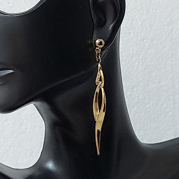 E1700 Gold Drop Earrings - Picture 5 of 16